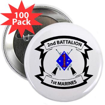 2B1M - M01 - 01 - 2nd Battalion - 1st Marines - 2.25" Button (100 pack) - Click Image to Close