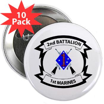 2B1M - M01 - 01 - 2nd Battalion - 1st Marines - 2.25" Button (10 pack) - Click Image to Close