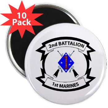 2B1M - M01 - 01 - 2nd Battalion - 1st Marines - 2.25" Magnet (10 pack) - Click Image to Close