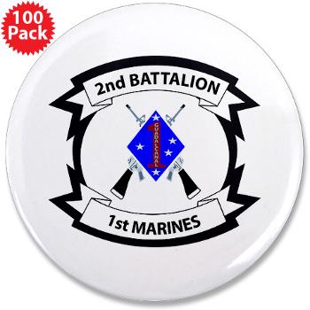 2B1M - M01 - 01 - 2nd Battalion - 1st Marines - 3.5" Button (100 pack) - Click Image to Close
