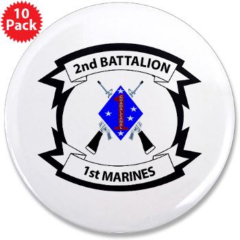 2B1M - M01 - 01 - 2nd Battalion - 1st Marines - 3.5" Button (10 pack) - Click Image to Close