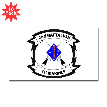 2B1M - M01 - 01 - 2nd Battalion - 1st Marines - Sticker (Rectangle 10 pk)