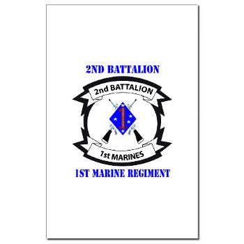 2B1M - M01 - 02 - 2nd Battalion - 1st Marines with Text - Mini Poster Print