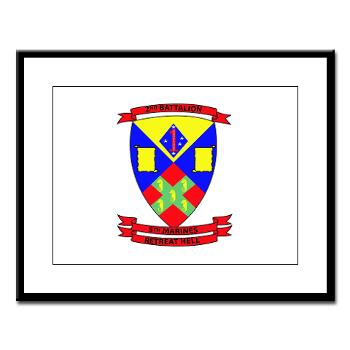 2B5M - M01 - 02 - 2nd Battalion 5th Marines - Large Framed Print - Click Image to Close
