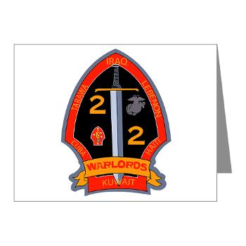 2B2M - M01 - 02 - 2nd Battalion - 2nd Marines Note Cards (Pk of 20) - Click Image to Close