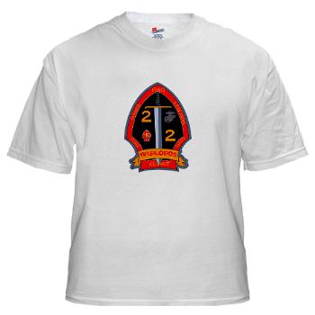 2B2M - A01 - 04 - 2nd Battalion - 2nd Marines White T-Shirt