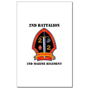 2B2M - M01 - 02 - 2nd Battalion - 2nd Marines with Text Mini Poster Print