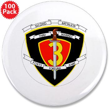 2B3M - M01 - 01 - 2nd Battalion 3rd Marines 3.5" Button (100 pack) - Click Image to Close