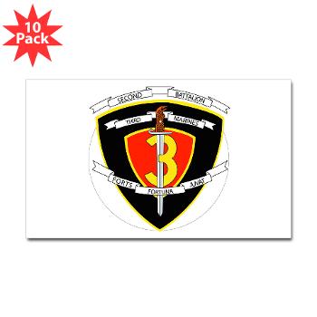 2B3M - M01 - 01 - 2nd Battalion 3rd Marines Sticker (Rectangle 10 pk)