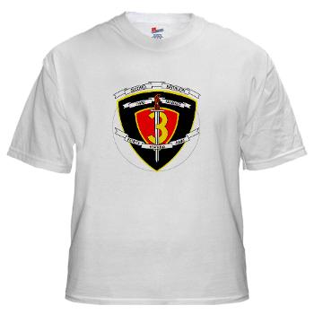 2B3M - A01 - 04 - 2nd Battalion 3rd Marines White T-Shirt - Click Image to Close