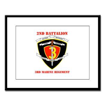 2B3M - M01 - 02 - 2nd Battalion 3rd Marines with Text Large Framed Print - Click Image to Close