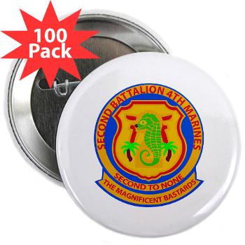 2B4M - M01 - 01 - 2nd Battalion 4th Marines - 2.25" Button (100 pack) - Click Image to Close