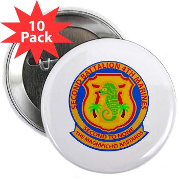 2B4M - M01 - 01 - 2nd Battalion 4th Marines - 2.25" Button (10 pack) - Click Image to Close