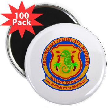 2B4M - M01 - 01 - 2nd Battalion 4th Marines - 2.25" Magnet (100 pack) - Click Image to Close
