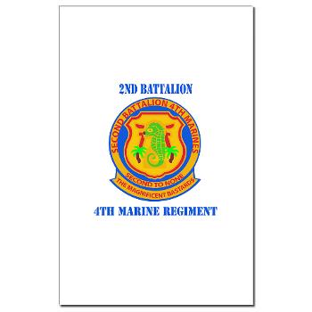 2B4M - M01 - 02 - 2nd Battalion 4th Marines with Text - Mini Poster Print