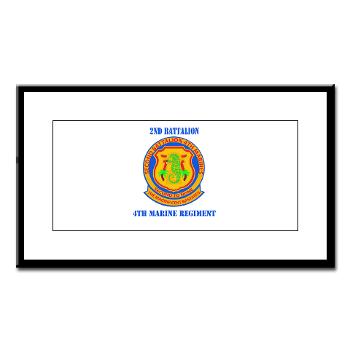 2B4M - M01 - 02 - 2nd Battalion 4th Marines with Text - Small Framed Print - Click Image to Close
