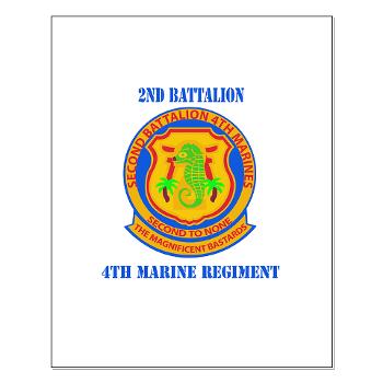 2B4M - M01 - 02 - 2nd Battalion 4th Marines with Text - Small Poster