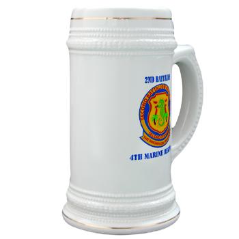 2B4M - M01 - 03 - 2nd Battalion 4th Marines with Text - Stein - Click Image to Close