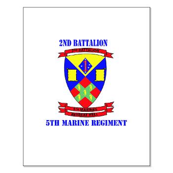 2B5M - M01 - 02 - 2nd Battalion 5th Marines with Text - Small Poster
