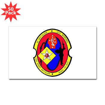 2B6M - M01 - 01 - 2nd Battalion - 6th Marines Sticker (Rectangle 50 pk) - Click Image to Close