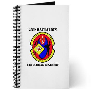 2B6M - M01 - 02 - 2nd Battalion - 6th Marines with Text Journal