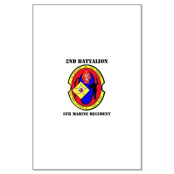 2B6M - M01 - 02 - 2nd Battalion - 6th Marines with Text Large Poster