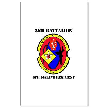 2B6M - M01 - 02 - 2nd Battalion - 6th Marines with Text Mini Poster Print - Click Image to Close