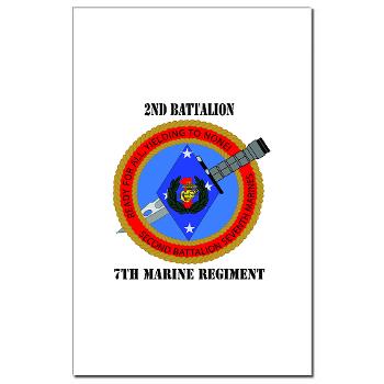 2B7M - M01 - 02 - 2nd Battalion 7th Marines with Text Mini Poster Print - Click Image to Close