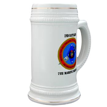 2B7M - M01 - 03 - 2nd Battalion 7th Marines with Text Stein - Click Image to Close