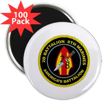 2B8M - M01 - 01 - 2nd Battalion - 8th Marines 2.25" Magnet (100 pack) - Click Image to Close