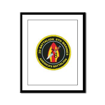 2B8M - M01 - 02 - 2nd Battalion - 8th Marines Framed Panel Print