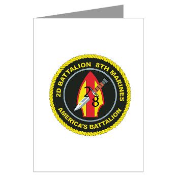 2B8M - M01 - 02 - 2nd Battalion - 8th Marines Greeting Cards (Pk of 10) - Click Image to Close
