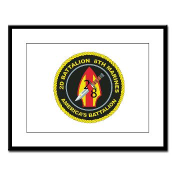 2B8M - M01 - 02 - 2nd Battalion - 8th Marines Large Framed Print - Click Image to Close