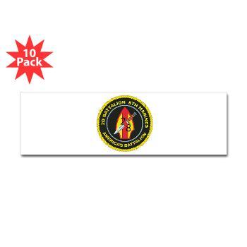 2B8M - M01 - 01 - 2nd Battalion - 8th Marines Sticker (Bumper 10 pk) - Click Image to Close