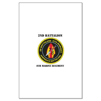 2B8M - M01 - 02 - 2nd Battalion - 8th Marines with Text Large Poster