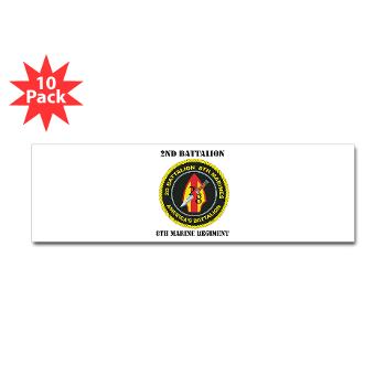 2B8M - M01 - 01 - 2nd Battalion - 8th Marines with Text Sticker (Bumper 10 pk) - Click Image to Close