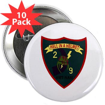 2B9M - M01 - 01 - 2nd Battalion - 9th Marines - 2.25" Button (10 pack)