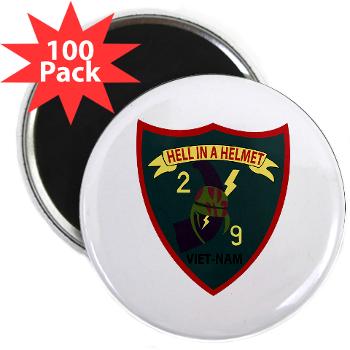 2B9M - M01 - 01 - 2nd Battalion - 9th Marines - 2.25" Magnet (100 pack) - Click Image to Close