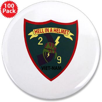2B9M - M01 - 01 - 2nd Battalion - 9th Marines - 3.5" Button (100 pack)
