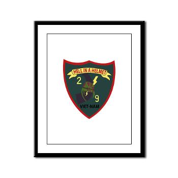 2B9M - M01 - 02 - 2nd Battalion - 9th Marines - Framed Panel Print