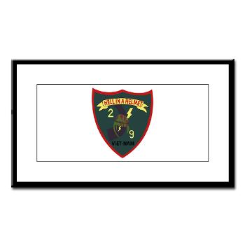 2B9M - M01 - 02 - 2nd Battalion - 9th Marines - Small Framed Print