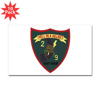 2B9M - M01 - 01 - 2nd Battalion - 9th Marines - Sticker (Rectangle 10 pk) - Click Image to Close