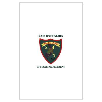 2B9M - M01 - 02 - 2nd Battalion - 9th Marines with Text - Large Poster