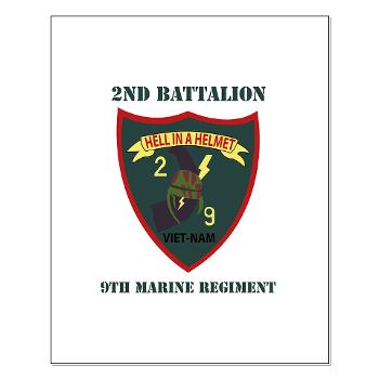 2B9M - M01 - 02 - 2nd Battalion - 9th Marines with Text - Small Poster