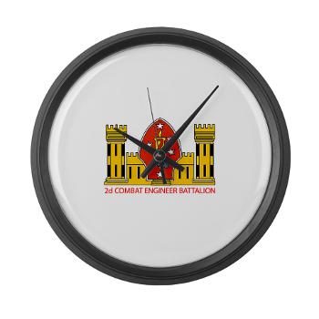 2CEB - M01 - 03 - 2nd Combat Engineer Battalion - Large Wall Clock - Click Image to Close