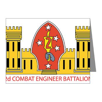 2CEB - M01 - 02 - 2nd Combat Engineer Battalion - Note Cards (Pk of 20) - Click Image to Close