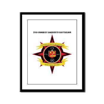 2CLB - M01 - 02 - 2nd Combat Logistics Battalion with Text - Framed Panel Print