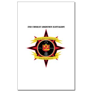 2CLB - M01 - 02 - 2nd Combat Logistics Battalion with Text - Mini Poster Print