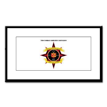 2CLB - M01 - 02 - 2nd Combat Logistics Battalion with Text - Small Framed Print