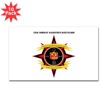 2CLB - M01 - 01 - 2nd Combat Logistics Battalion with Text - Sticker (Rectangle 10 pk) - Click Image to Close